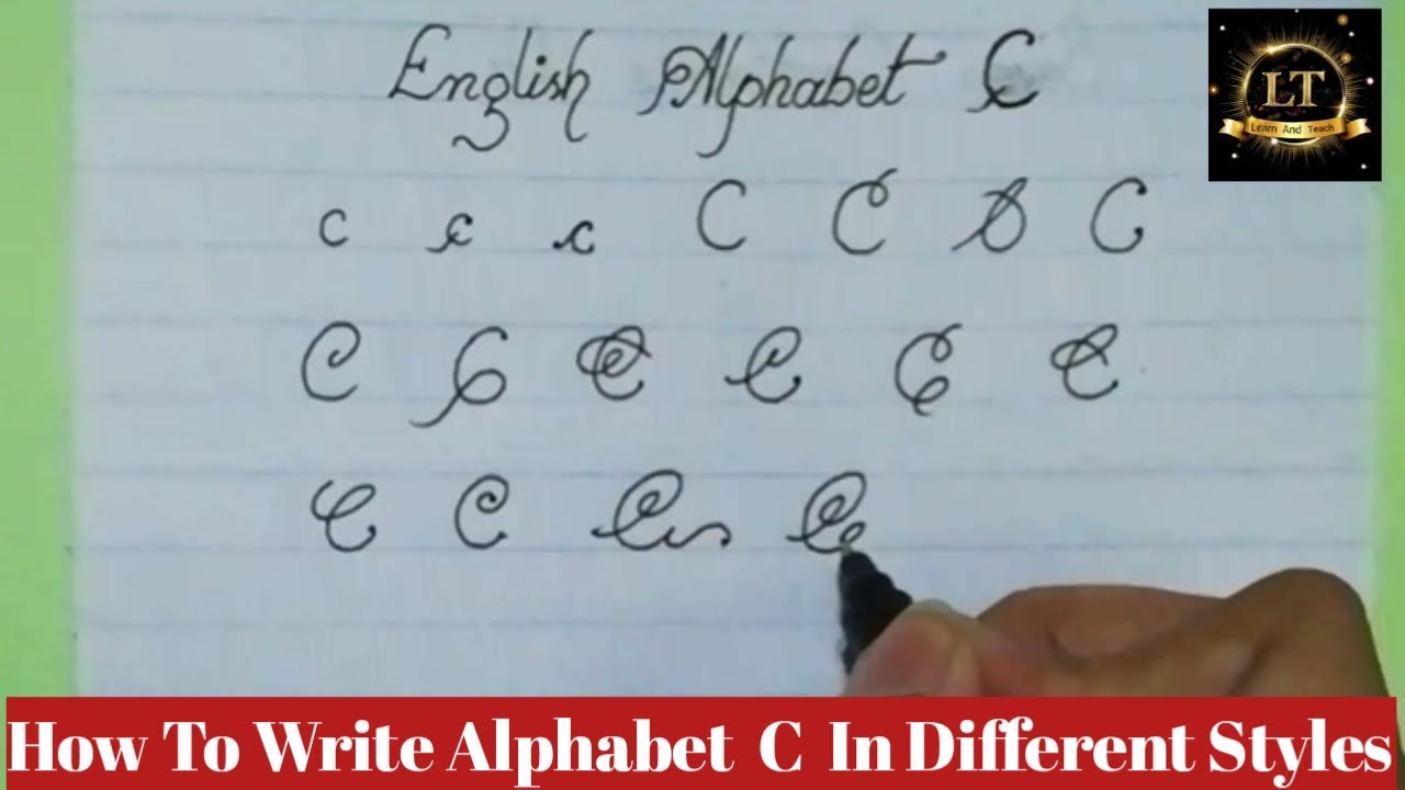 How to write Alphabet C in different styles  Letter C design Design of  letter C