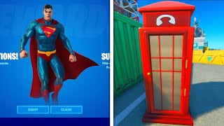 Fortnite Phone Booth Locations for Superman Challenges! (Use a Phone Booth As Clark Kent)