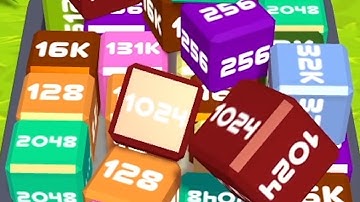 Merge Cube 2048 3D - ASMR Gameplay (Cubes Math, Level Up NumberBlocks Jelly Balls) Inka Kubes