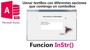 Llenar cuadro de texto con diferentes opciones que contenga un cuadro combinado