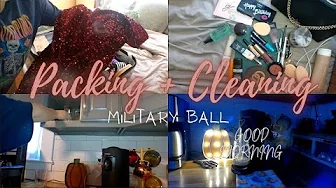PACKING FOR MILITARY BALL💃🏼 | CLEANING 🧹| COFFEE 🎃