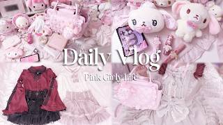 vlog ♡ pink days in my life~ lolita coord, botanical gardens, kura sushi, jirai kei haul