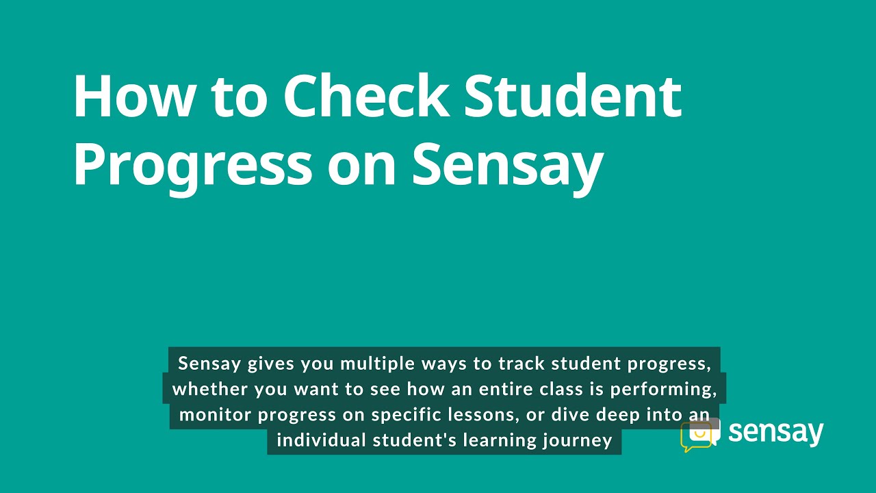 How to Check Student Progress on Sensay | Sensay Tutorials - YouTube