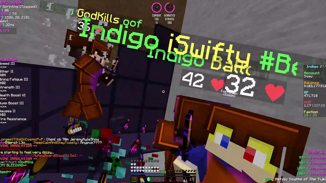 Cosmic PvP Yijki/phantom/pd3 god kills!