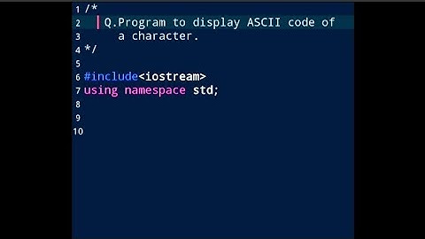 C++ Programming||Program to Display ASCII Code of a Character