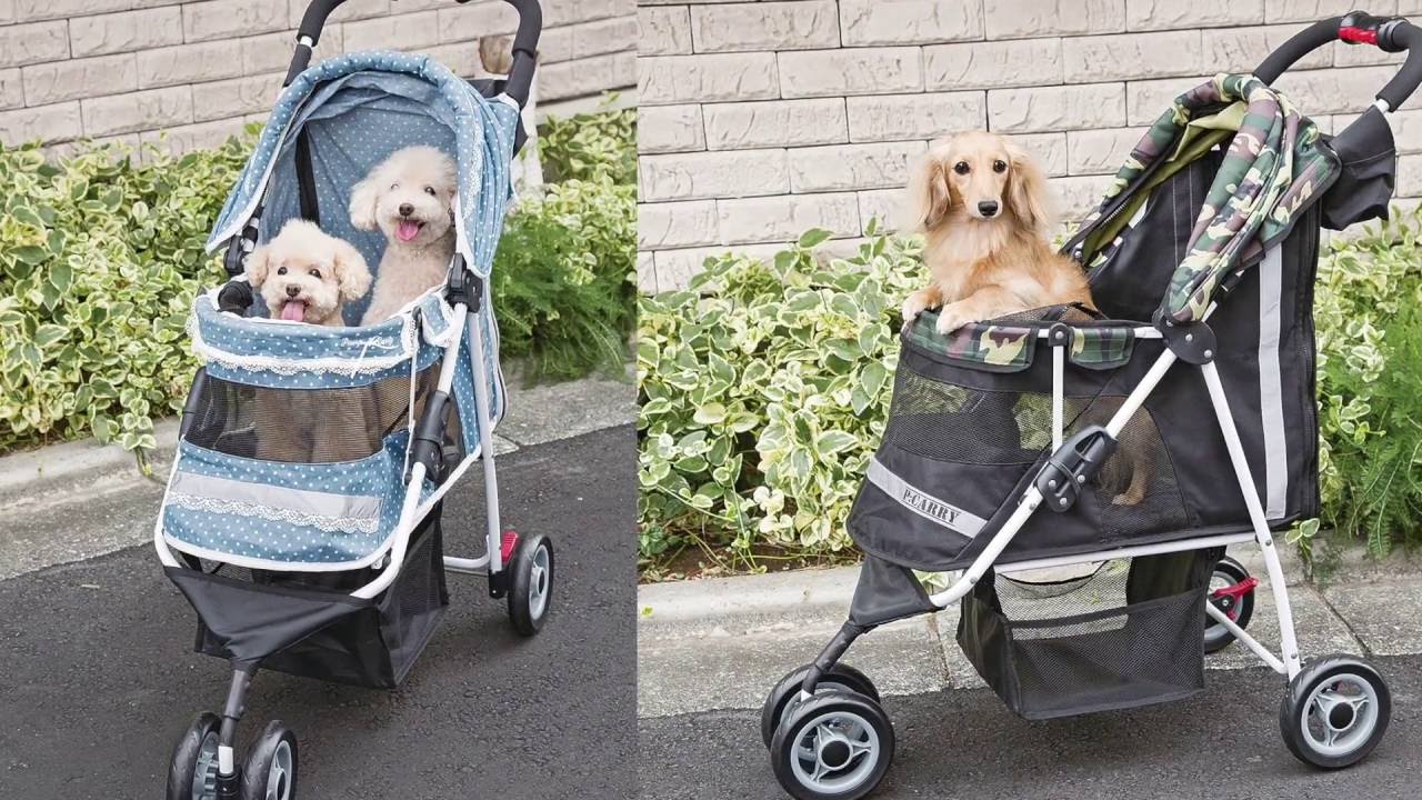 小型犬用　ペットカート ペットバギー ポンポリース ポンポリース 幌付きバギーカー 組み立て方・たたみ方 ペットカート