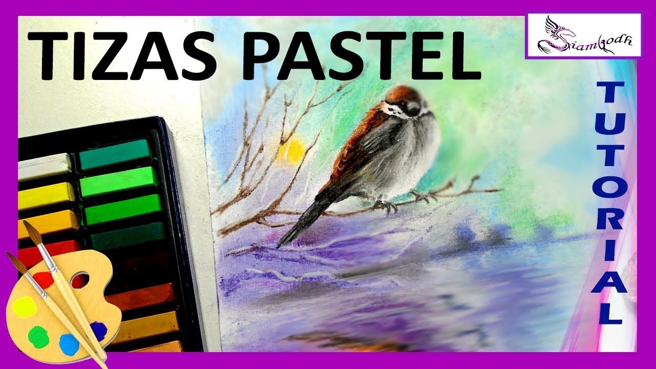 COMO DIBUJAR PÁJARO 🎨 FÁCIL con TIZAS PASTEL en simples pasos