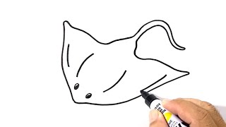 How To Draw A Stingray Easy For Kids And Toodlers