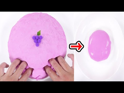 【DIY】触れば触るほど小さくなるスライムの作り方【slime ASMR】