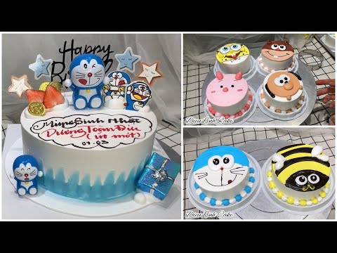 Cách làm bánh kem Doremon dễ thương - How to make a cute doremon cake - DieuLinh Cake | Foci