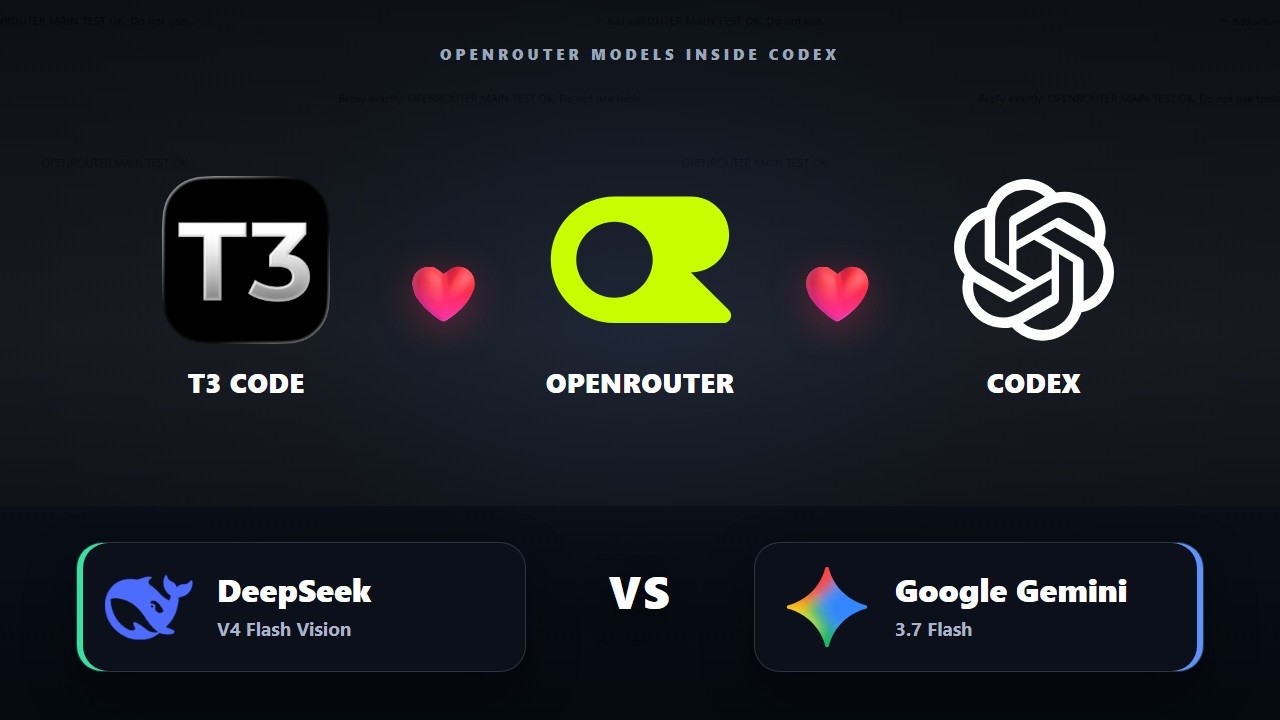 DeepSeek V4 Flash Vision vs Gemini 3.7 Flash: OpenRouter in T3 Code
