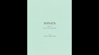 1st Mvt.(Tempo 128)  Sonata Opus 19  for Alto Saxophone - Play Along / Paul Creston