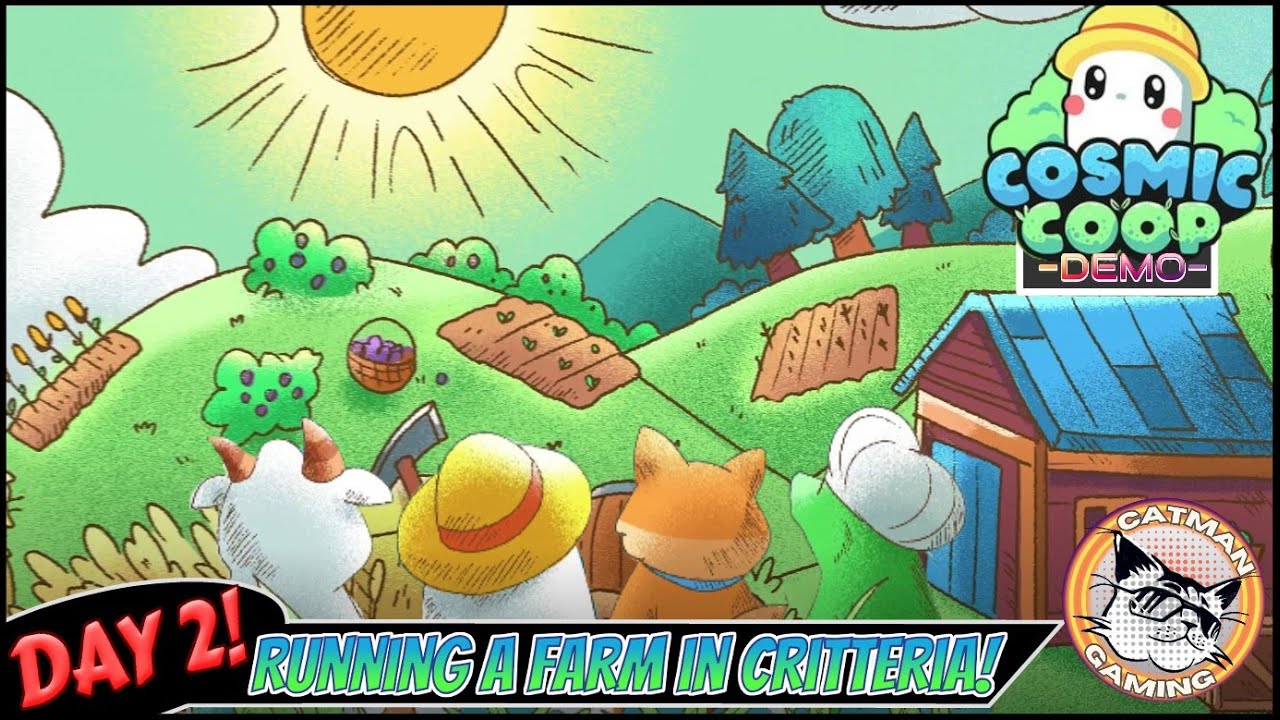 🔴(Day 2) Farming In Critteria & Making More Friends!! | Cosmic Coop Demo |