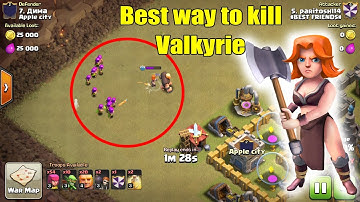 Best way to kill Valkyrie (Clan Castle troops) | Clash of Clans