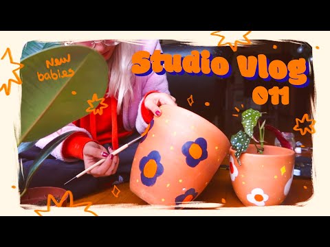 ✿ Studio Vlog 011✿ | Product Photography at home | Painting plant pot| Getting Emotional 😭