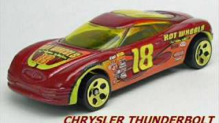 #2-672 "Pro Stock Firebird" vs "Chrysler Thunderbolt" vs "Rivited" Hot Wheels.wmv