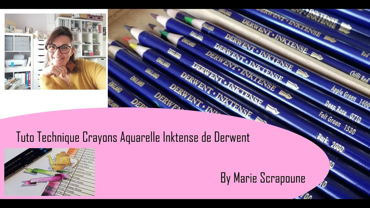ASTUCE & Tuto TECHNIQUE Aquarelle crayons Derwent INKTENSE Tutoriel facile by Marie Scrapoune