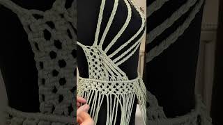 💚💚💚#macrame #macrameacademy # #macrametutorial #handknitting #diy #diydress #swimwear #boho #art