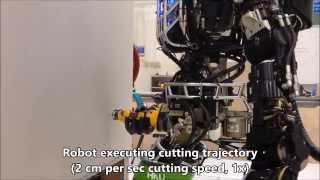 Autonomous Wall Cutting with an Atlas Humanoid Robot