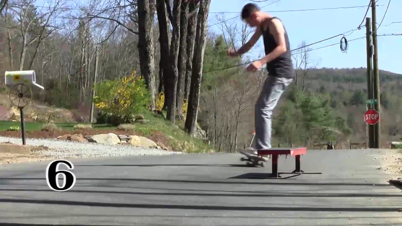 Evan Dolecki 10 Tricks On Element Skate Bench Youtube