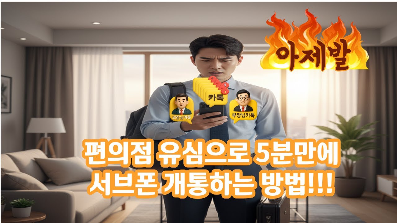 내 개인시간을 지키는 편의점 유심 서브폰 개통 방법