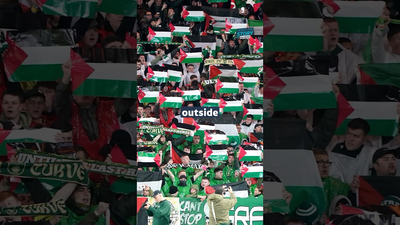 Why fans defied Celtic to wave Palestinian flags  itvnews  celtic