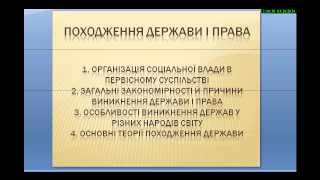 Лекції з теорії держави та права Лекція №2. Походження держави і права. Юриспруденція Лекції з теорії держави та права Лекція №2. Походження держави і права. Юриспруденція