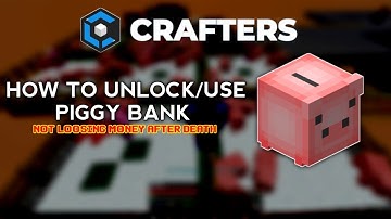 #103 piggy bank in craftersmc | how to make piggy bank in craftersmc make money crafters skyblock