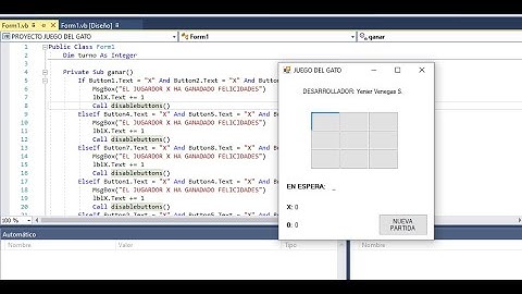 Juego del GATO en Visual Basic .Net (Visual Studio)