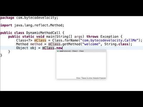 Method call using reflection - learn Java in tamil