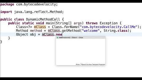 Method call using reflection - learn Java in tamil