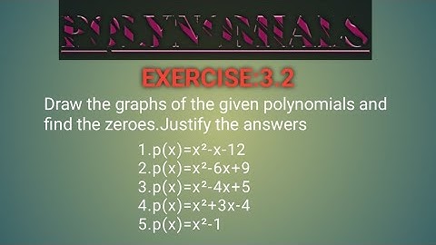 #Mathematics#10th class# Polynomials#Exercise 3.2#Class 2