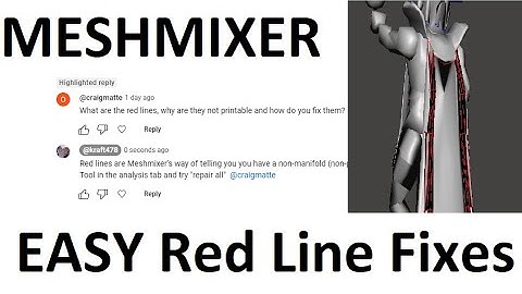 [Quick/Easy] Fixing MeshMixer Non-Printable Areas (Red Lines/Purple/Blue bubbles)