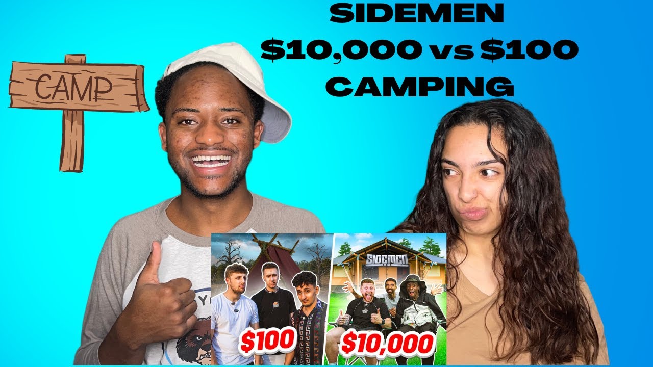 SIDEMEN $10,000 vs $100 CAMPING | RAE AND JAE