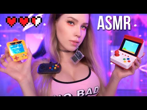 ASMR 😍 90s RETRO GAMES on Mini Game Console 🕹 Mario, Contra, Tetris [+Sub]