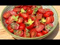 НОВЫЙ ФОРМАТ ВИДЕО. Обалденный салат из помидоров с вкуснейшей заправкой.