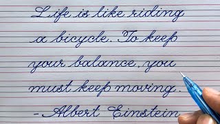 Cursive Handwriting Practice: 10 Life-Changing Quotes