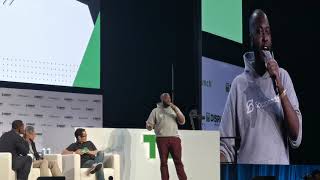 Will Smith, Ang Lee and Anthony Ha at TechCrunch Disrupt 2019