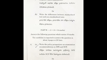 B.ed Andhra university 3rd sem Learning assessment March 2022 question paper