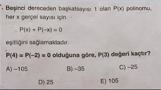 ÇOĞUNLUĞUN BOŞ BIRAKTIĞI O MÜK SORU 🔥 AYT 2023 TE ÇIKMASI EN MUHTEMEL POLİNOM SORUSU 🔥