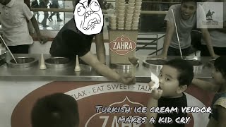 Ice cream vendor makes a kid cry