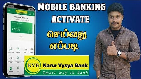 How to Activate Karur Vysya Bank Mobile Banking Tamil | KVB Mobile Banking Activate | Star Online
