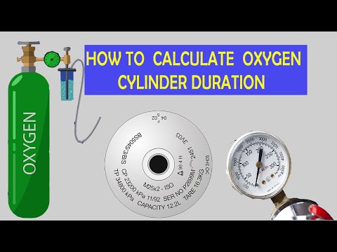 How to calculate oxygen remaining time in an oxygen cylinder