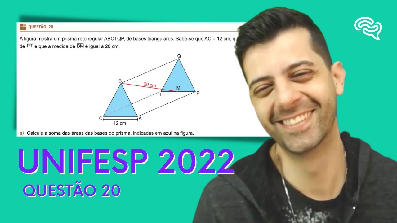 UNIFESP 2022 - Q20 - A figura mostra um prisma reto regular ABCTQP