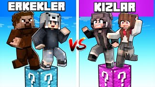 ERKEKLER TEK ŞANS BLOK VS KIZLAR TEK ŞANS BLOK   Minecraft