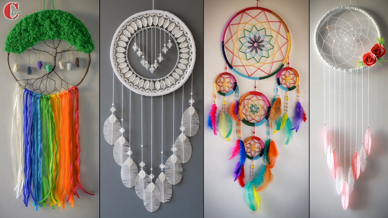 10 Amazing...DIY How to Make Feather Dream Catcher At Your Home ...