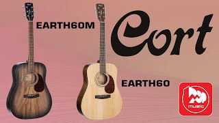 Акустические гитары CORT EARTH60 и CORT EARTH60M. Разница в звучании топа из если и топа из махагона