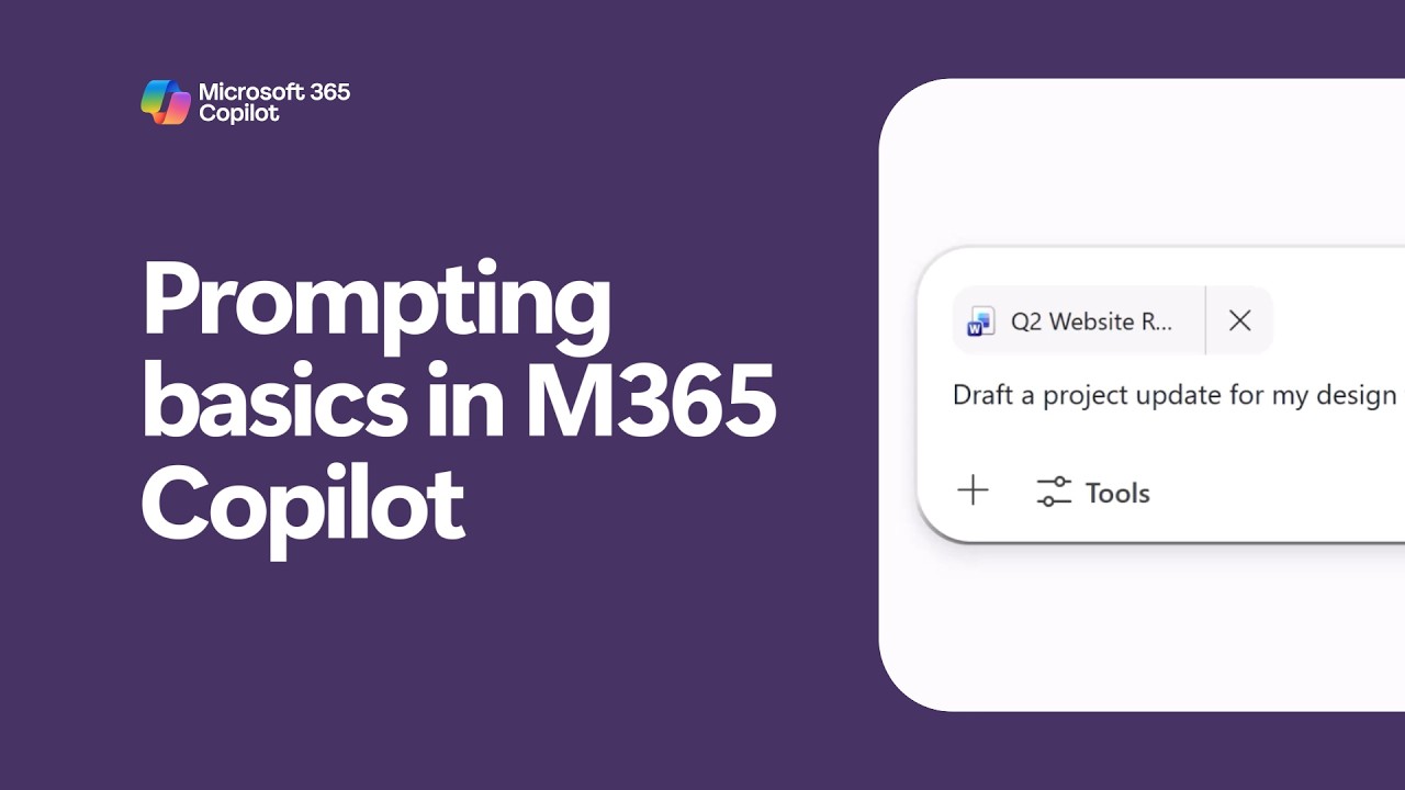 Prompting basics for Microsoft 365 Copilot - YouTube