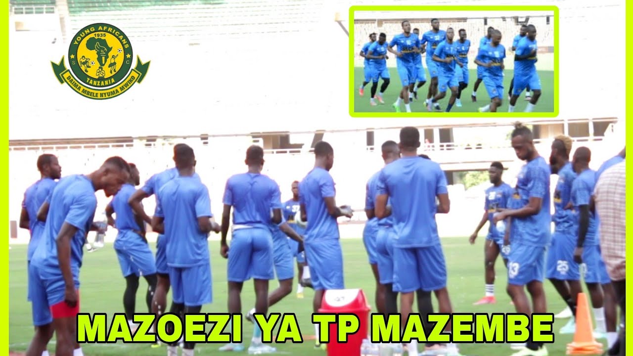 TAZAMA MAZOEZI YA TP MAZEMBE WAJIANDAA KUWAKABIRI YANGA JUMAPILI - YouTube