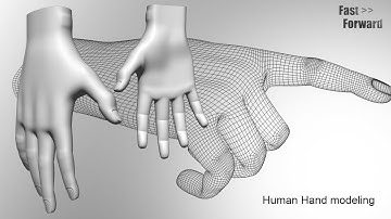 Human Hand polymodeling - Shade 3D